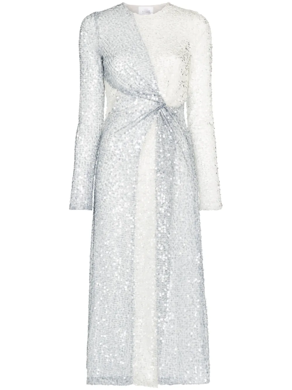 Galvan Dresses GALVAN PINWHEEL SEQUIN-EMBELLISHED DRESS - METALLIC