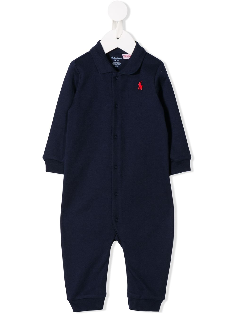 POLO RALPH LAUREN KIDS button-up romper - Blue