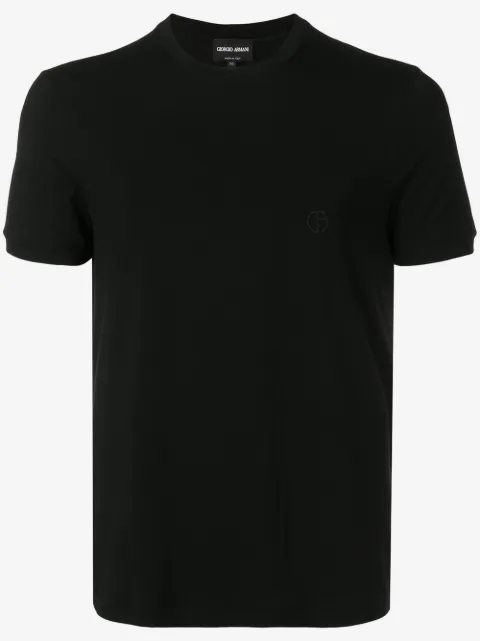 Giorgio Armani playera manga corta con logo bordado