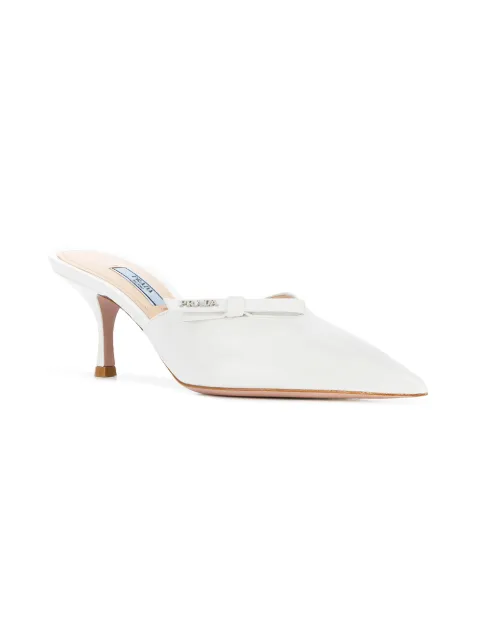 Prada saffiano pointed mules