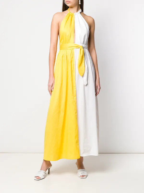 yellow colour maxi dress