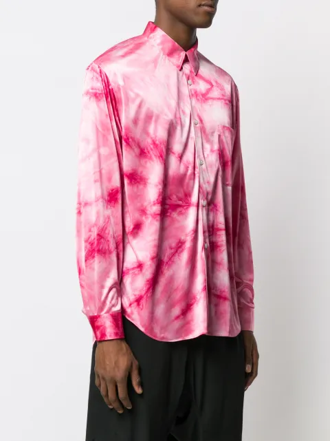 comme des garcons pink tie dye shirt