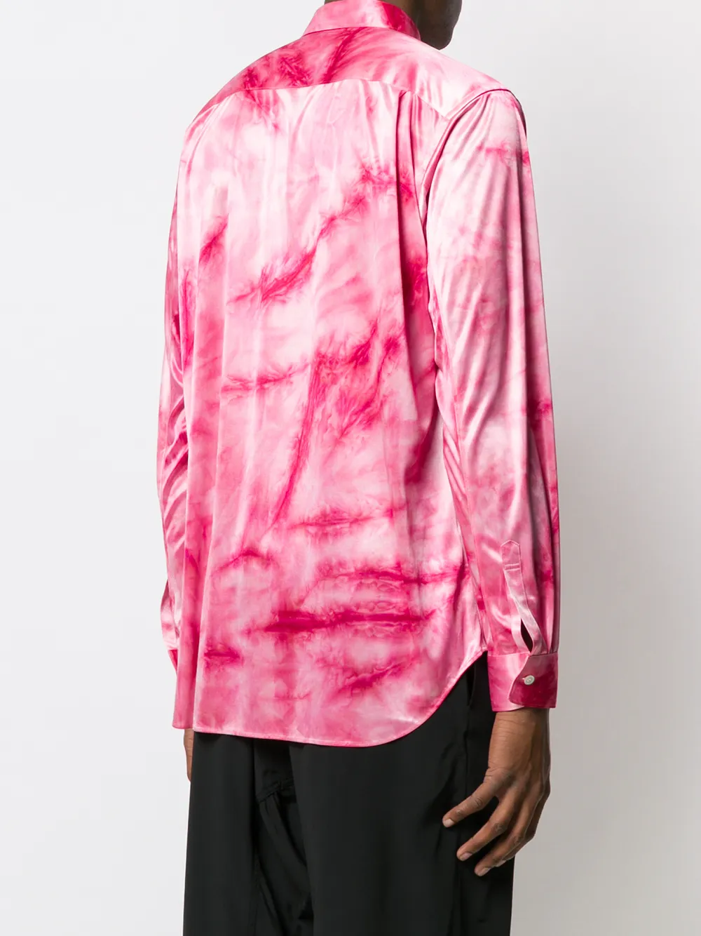 comme des garcons pink tie dye shirt