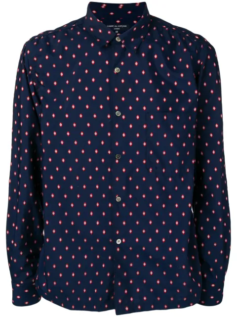 Comme Des Garçons Pre-Owned camisa con bordado geométrico
