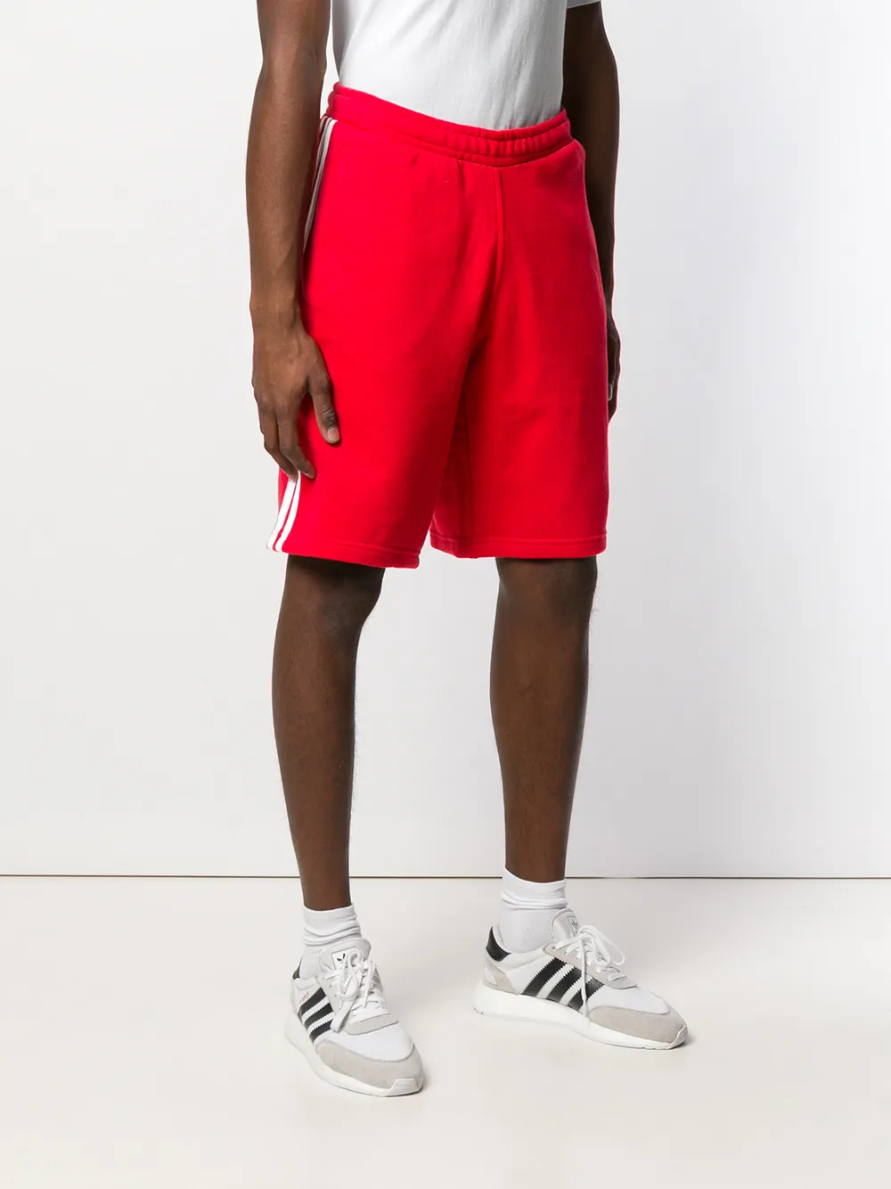 adidas Elastische shorts Rood