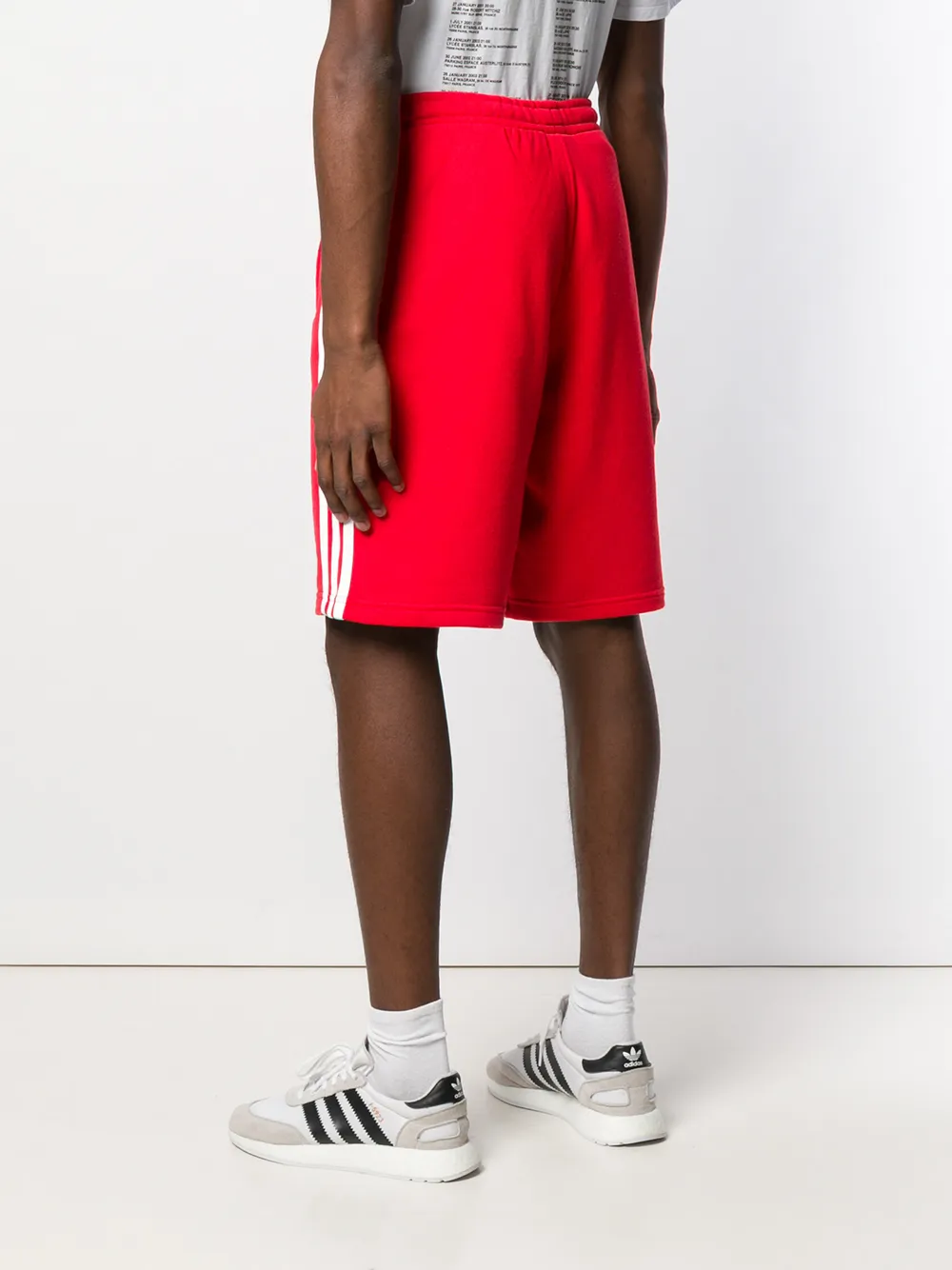adidas Elastische shorts Rood
