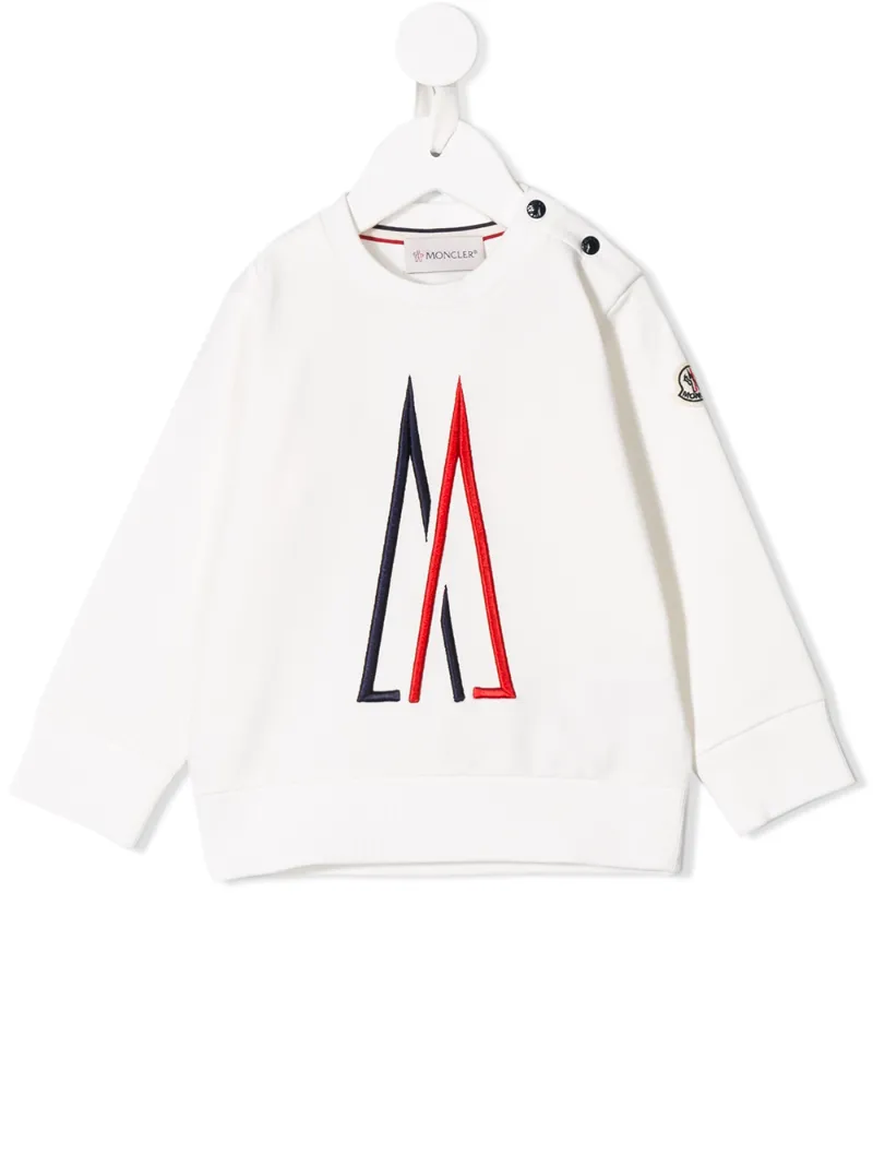 Moncler Kids толстовка с вышитым логотипом M