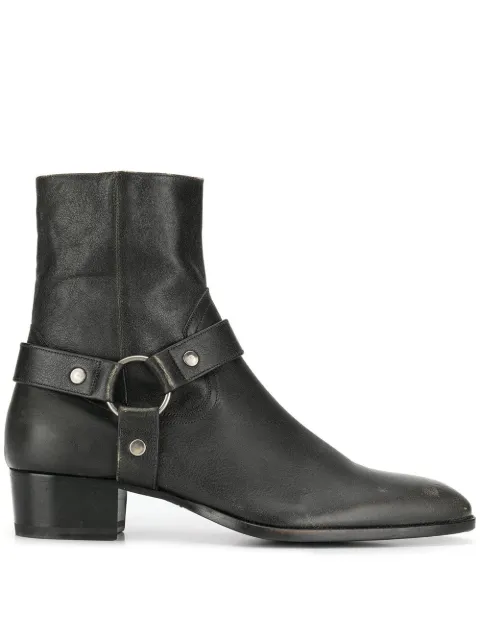 saint laurent wyatt chain harness boot
