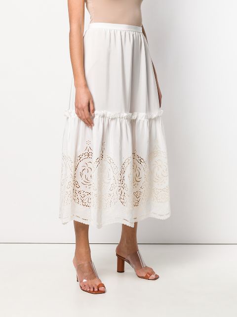 Shop Stella McCartney broderie anglaise skirt with Express Delivery ...