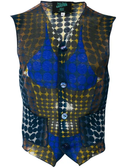 Jean Paul Gaultier Pre-Owned 1996 trompe l'oeil sheer waistcoat