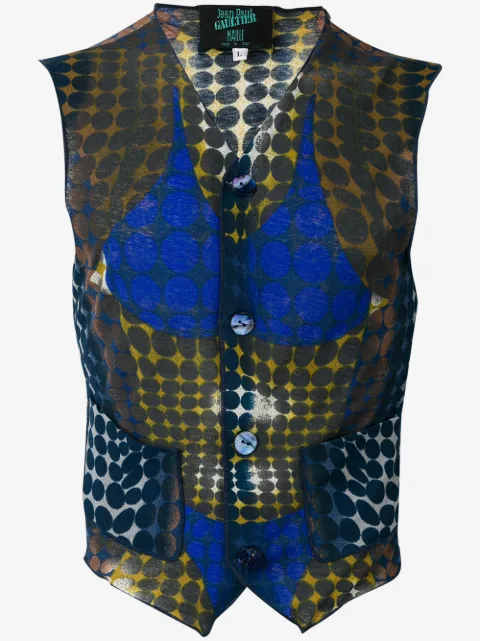 Jean Paul Gaultier Pre-Owned 1996 trompe l'oeil sheer waistcoat