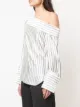 Monse off shoulder pinstripe shirt