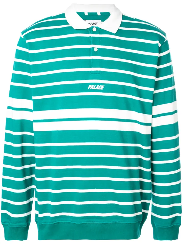 green striped polo shirt