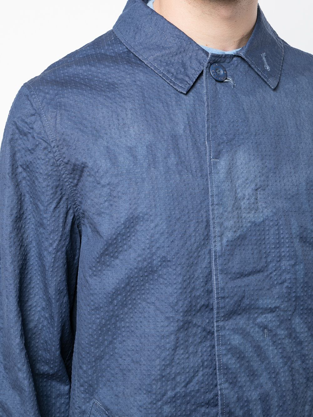 Shop Palace Pigment Single-breasted Coat In Blue