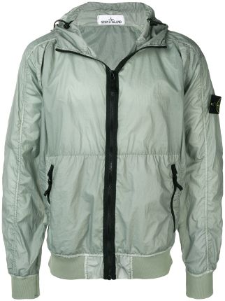 Stone Island Jacke Mit Kompass Patch Farfetch