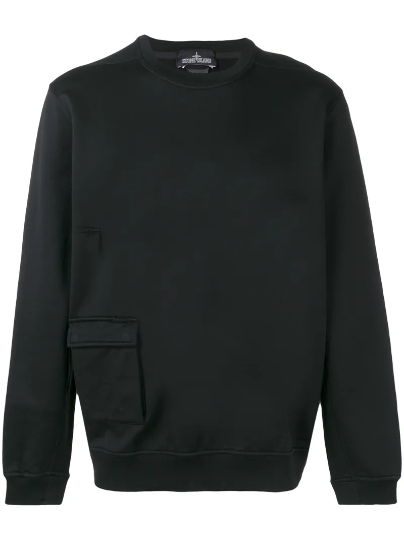 Stone Island Shadow Project – flap pocket sweatshirt – men – Cotton – S, M, L, XXL – Black