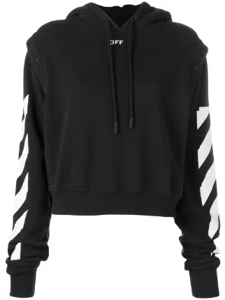 off white black striped hoodie