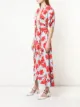 Proenza Schouler Splatter Floral Short Sleeve Tie Dress