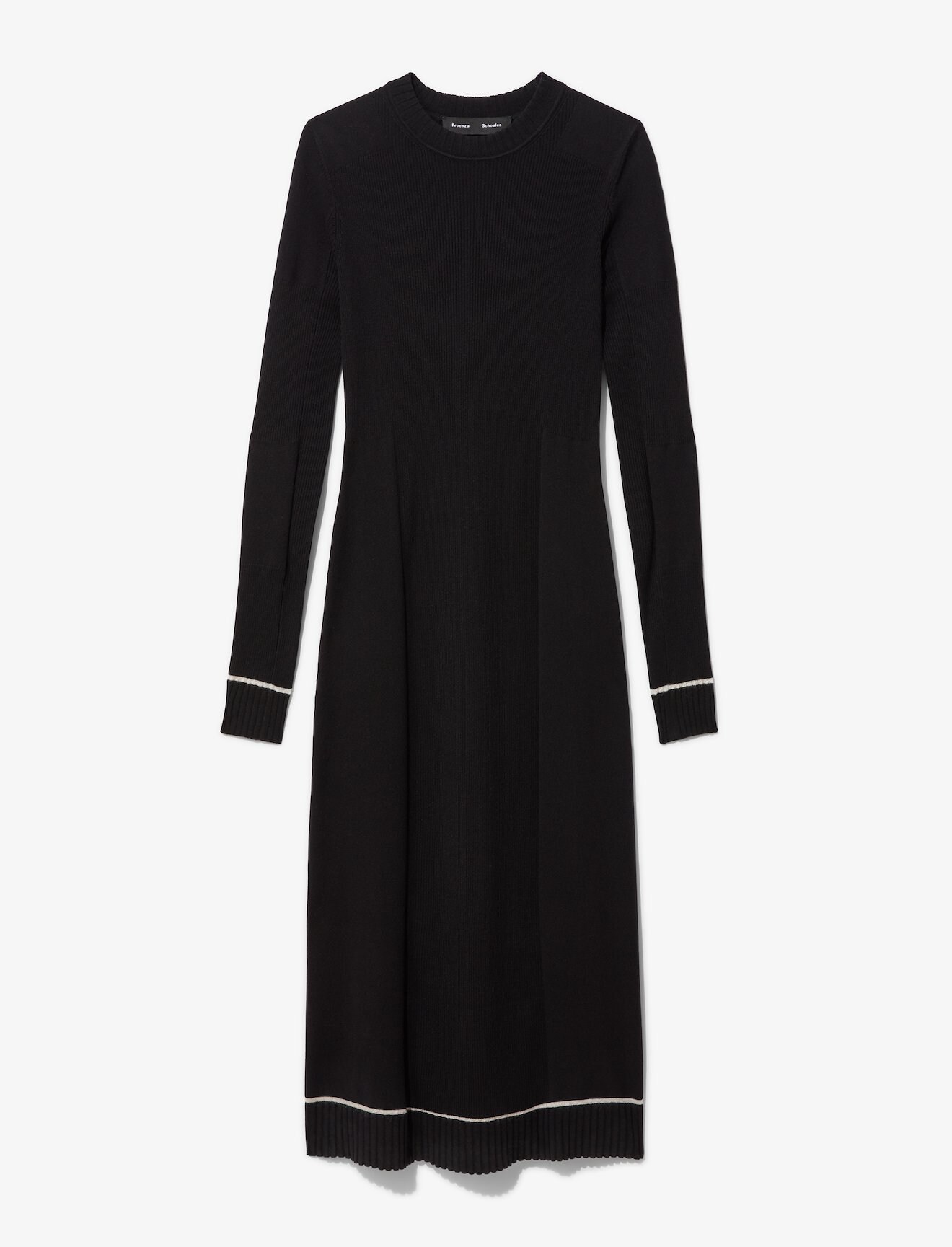 Silk Cashmere Rib Knit Dress in black | Proenza Schouler