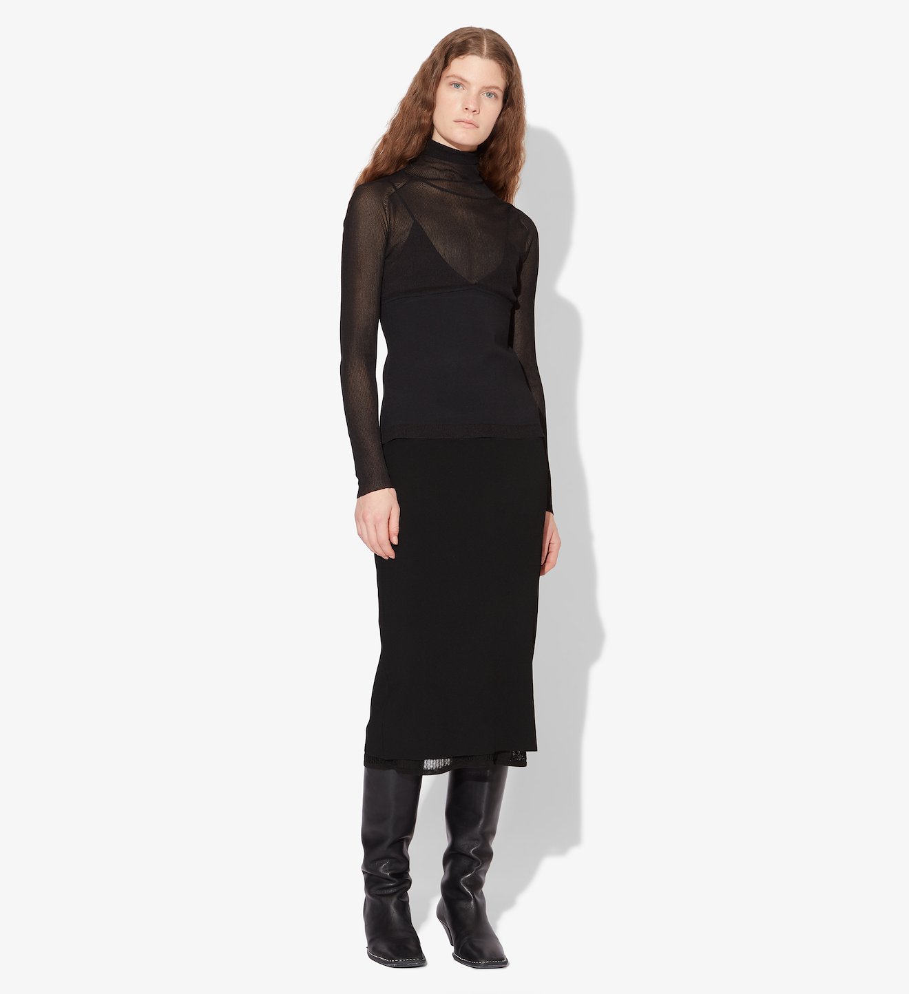 Matte Viscose Knit Skirt