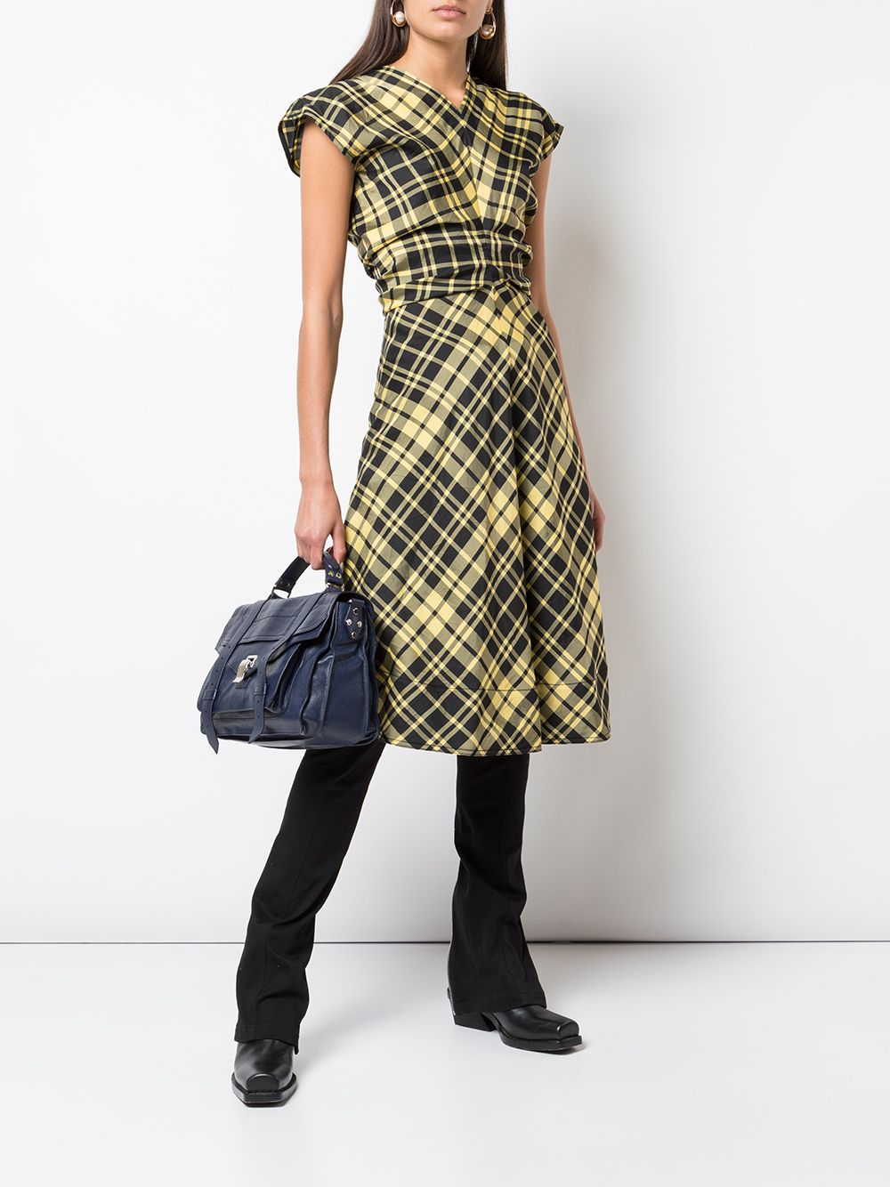 Image 2 of Proenza Schouler gathered plaid dress