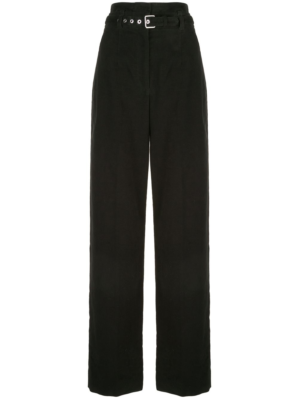 Proenza Schouler Belted High-waisted Trousers In Black