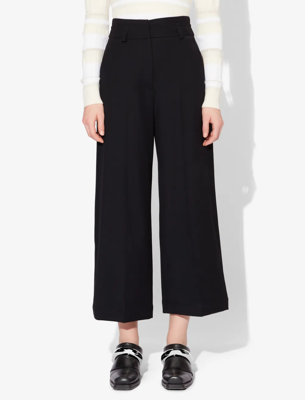 Image of Proenza Schouler Wool Suiting Culottes black