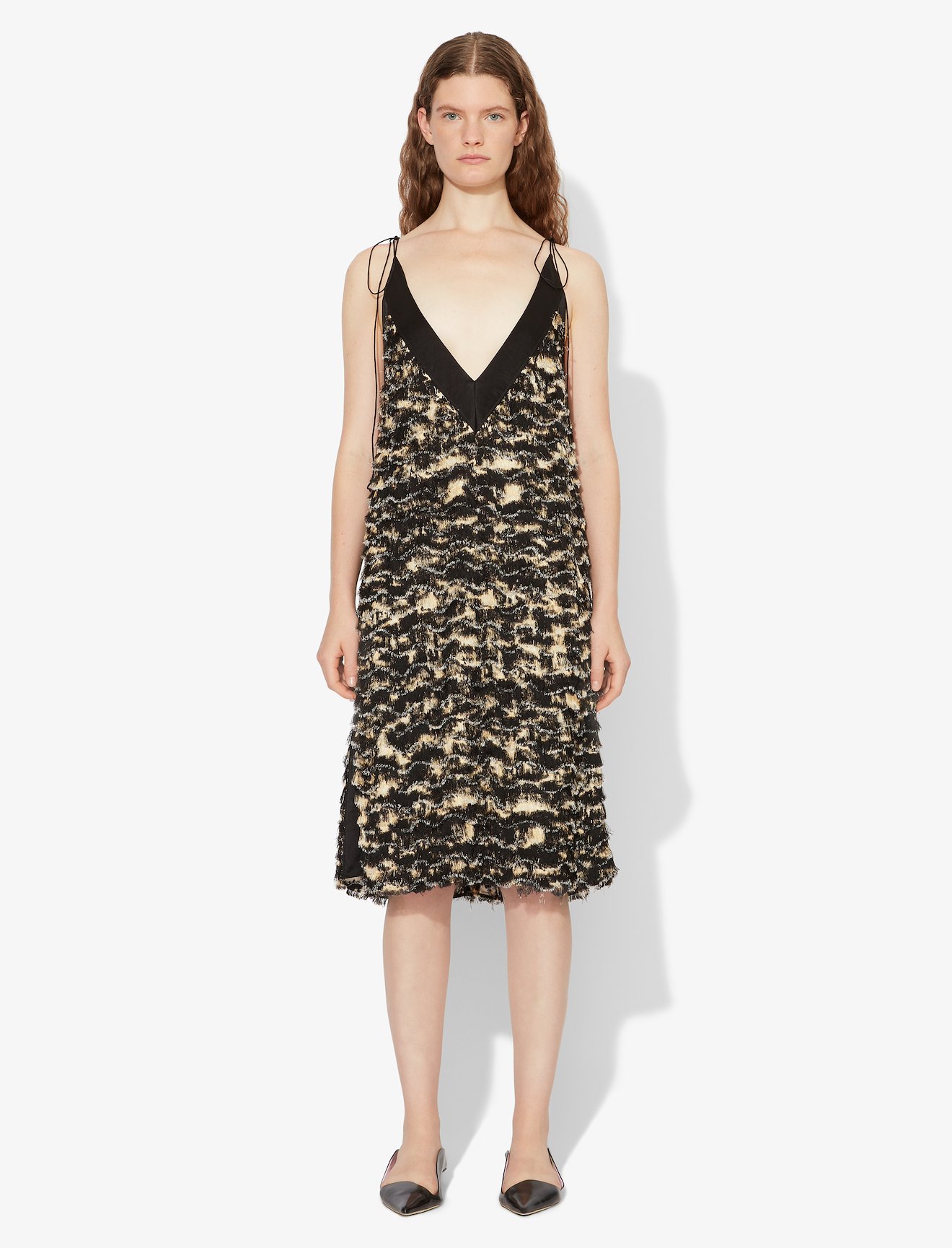 Printed Fil Coupe Shift Dress #1