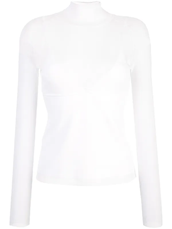 turtleneck shirt white