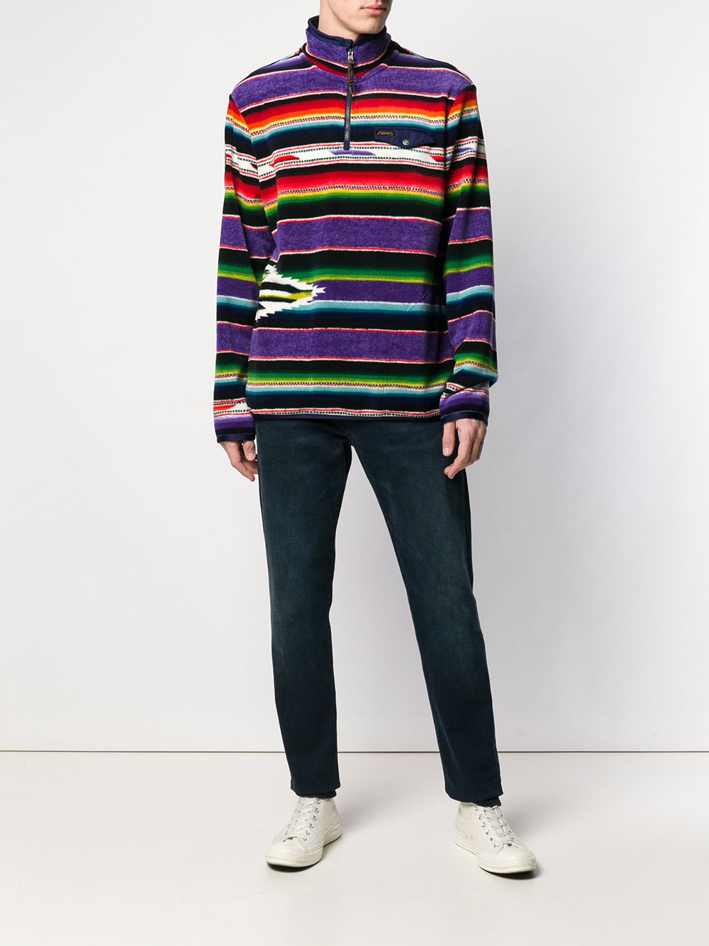 Polo Ralph Lauren Striped Zipped Sweater - Farfetch