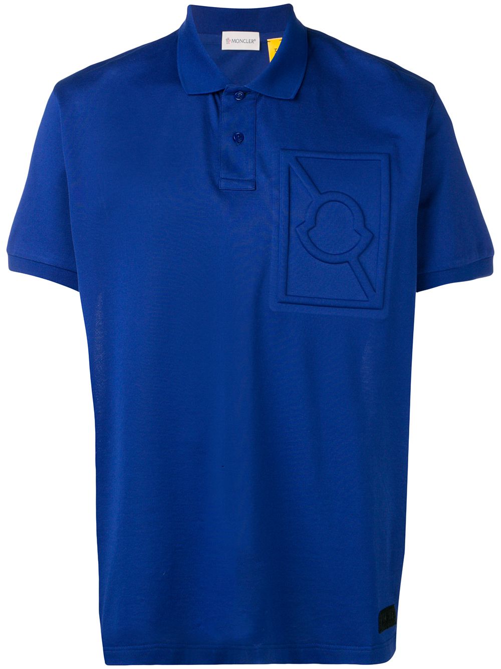 фото Moncler футболка-поло с тисненым логотипом