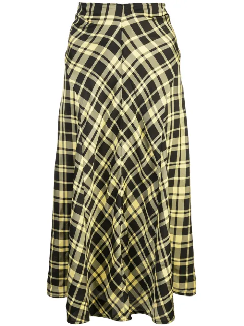 Proenza Schouler falda fruncida con costuras visibles