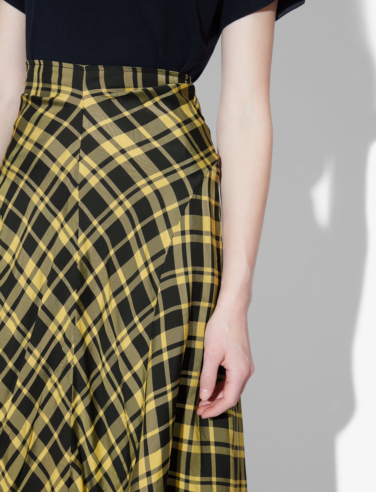 Crinkled Plaid Skirt #3