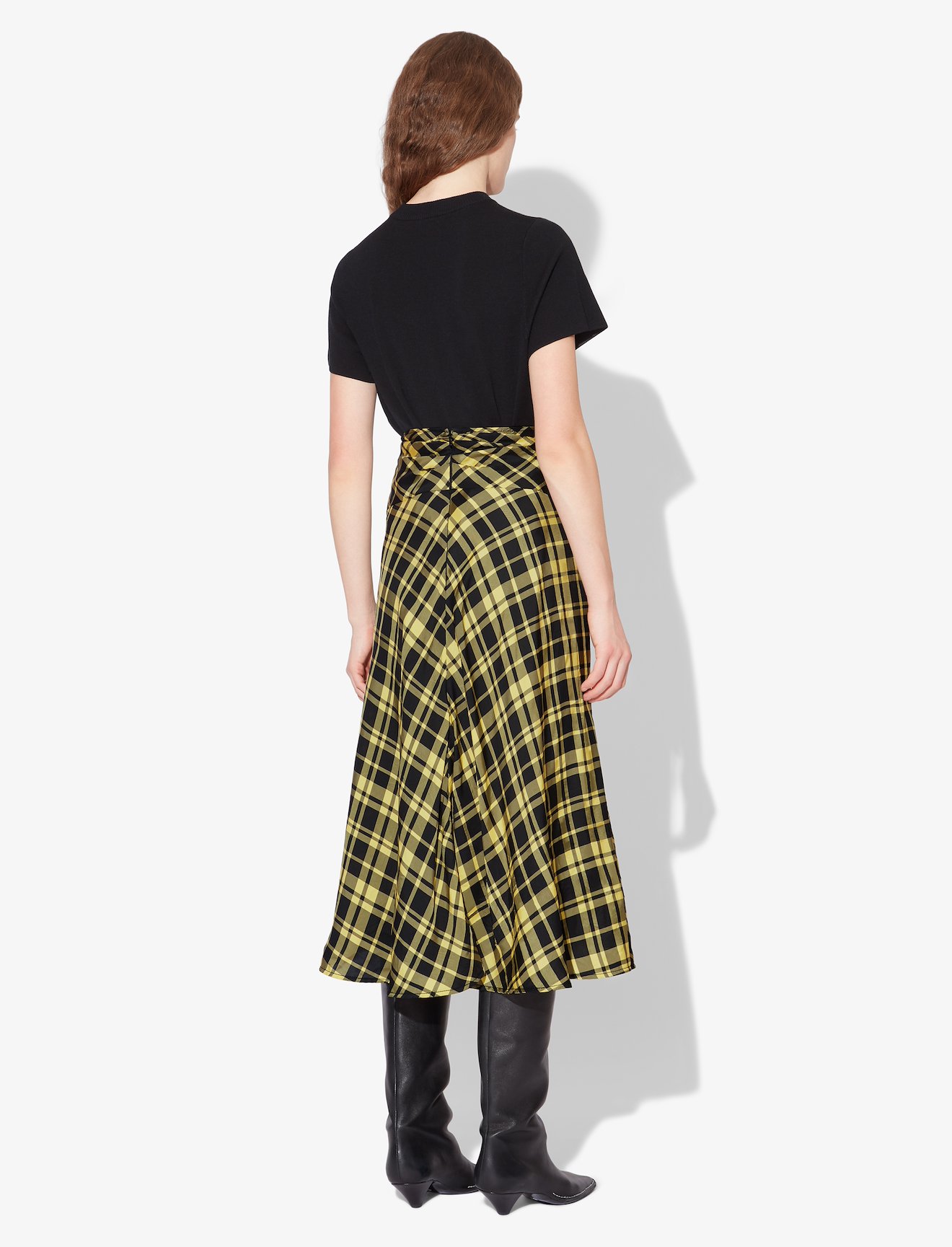 Crinkled Plaid Skirt #2