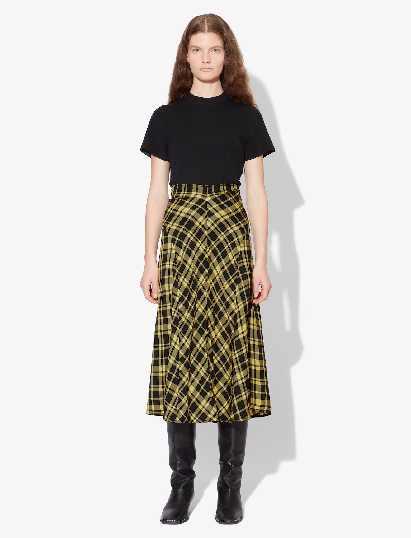 Crinkled Plaid Skirt #1
