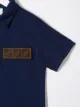 Fendi Kids logo patch polo shirt