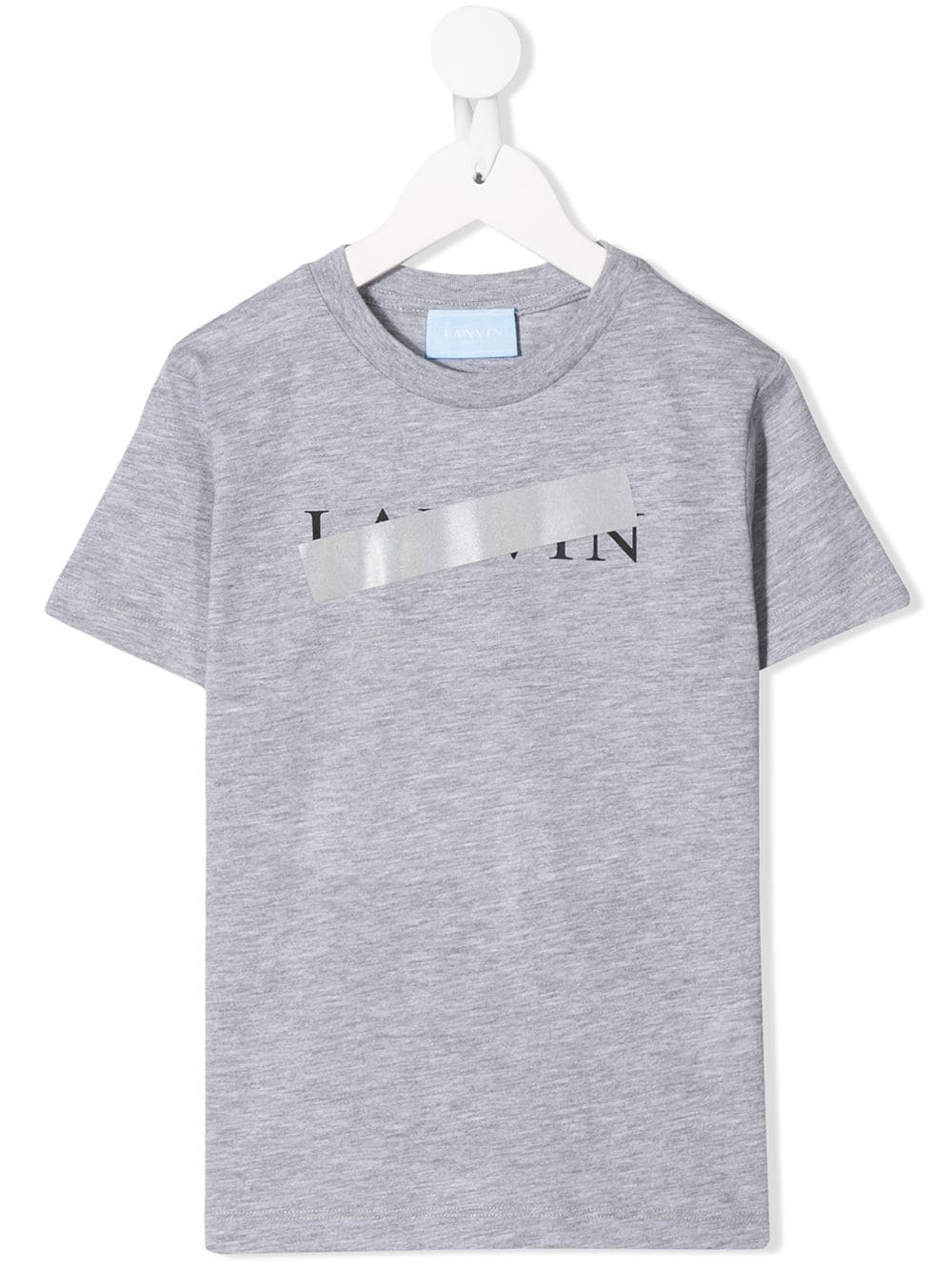 Lanvin Enfant T-shirt met gecensureerd logo Grijs