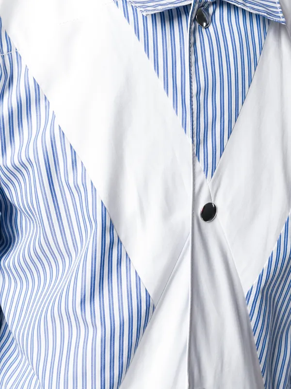 Shirt panelled striped shirt jacket 