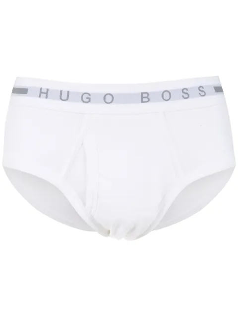 BOSS Cueca canelada com logo