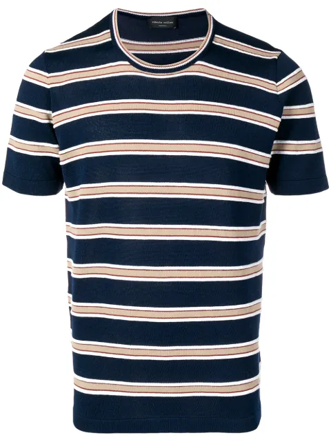 Roberto Collina knitted stripe T-shirt