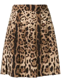 Saia com estampa leopardo