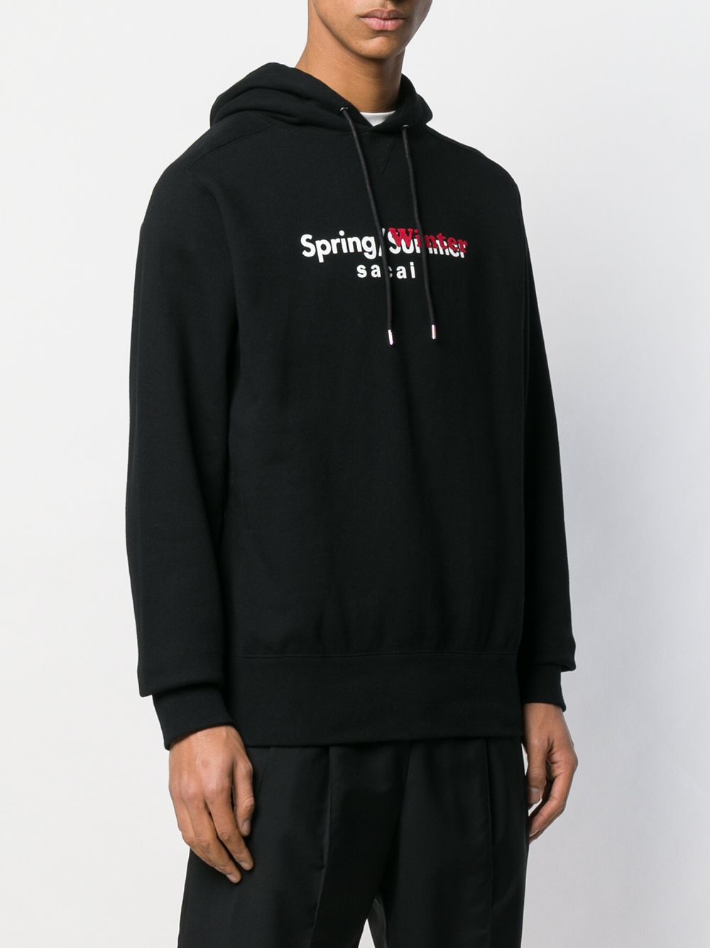 Sacai Logo Hoodie - Farfetch