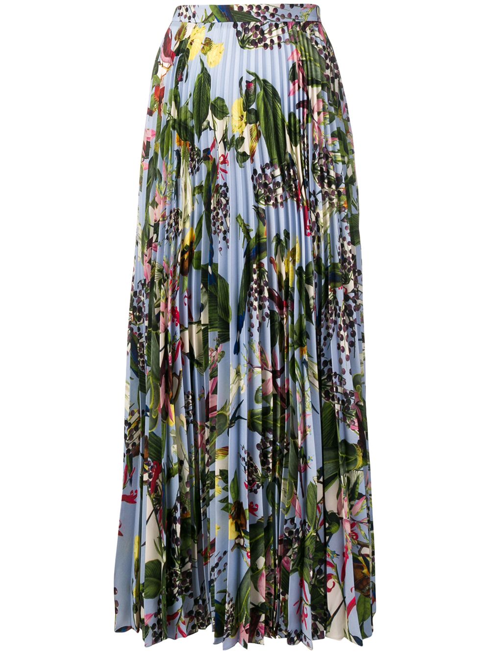 фото Erdem плиссированная юбка с цветочным принтом