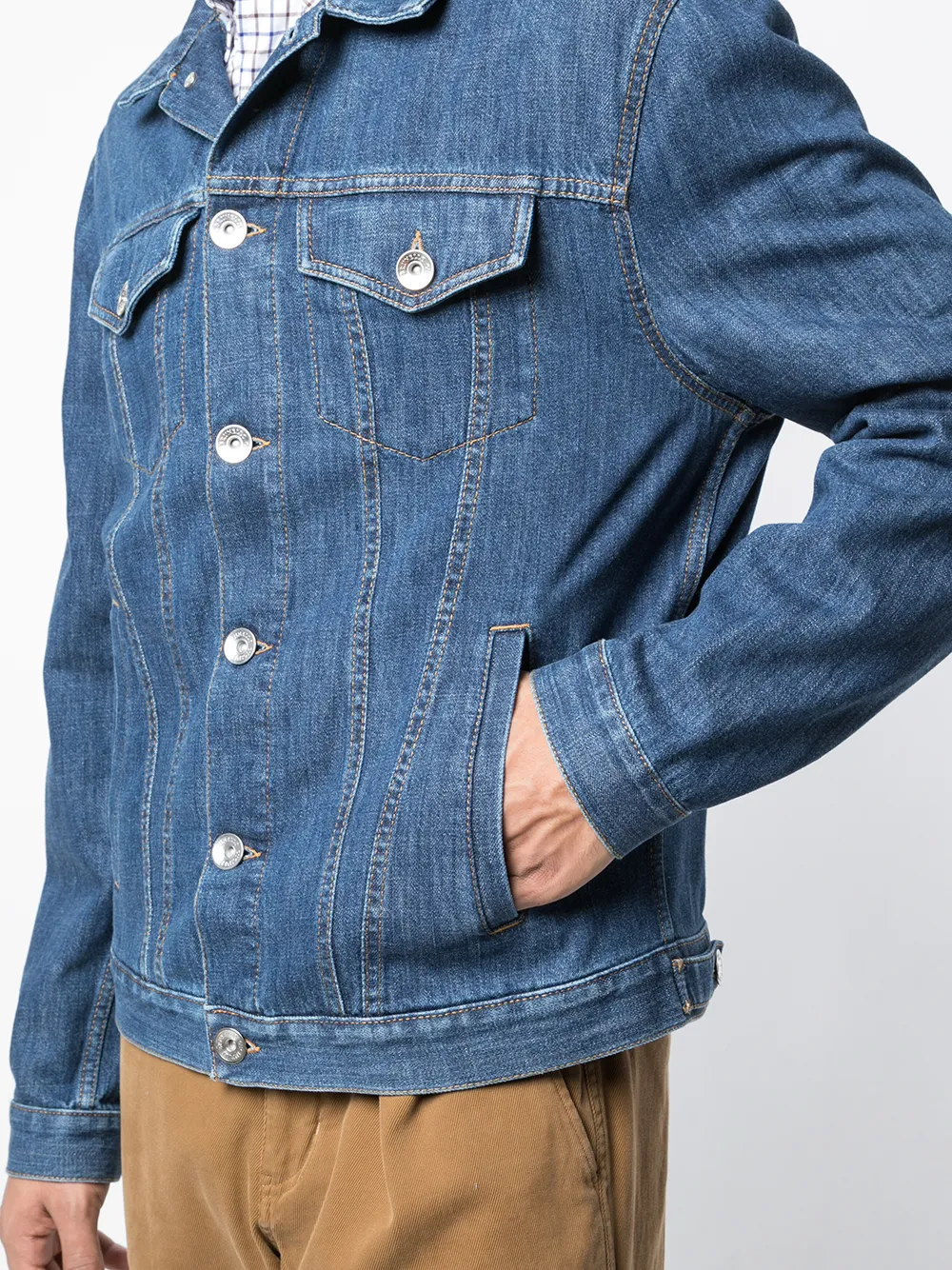 Brunello Cucinelli Klassiek denim jasje Blauw