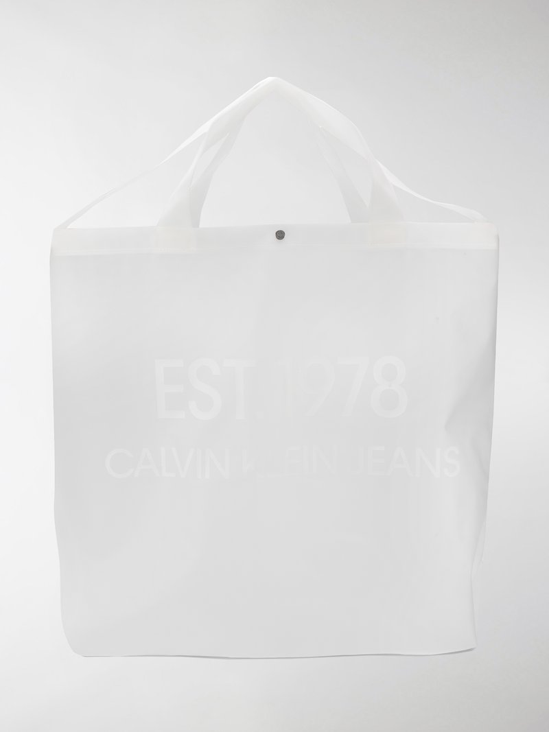 Calvin Klein Jeans Est. 1978 large logo print tote white | MODES Calvin Klein Jeans Est. 1978 large logo print tote white | MODES