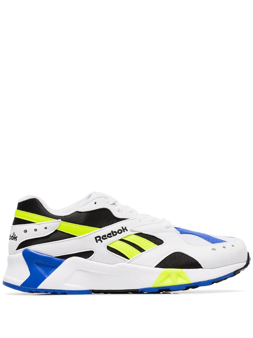 Reebok Sneakers REEBOK MULTICOLOURED AZTREK FAUX LEATHER LOW TOP SNEAKERS - WHITE