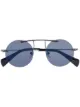 Image 1 of Yohji Yamamoto black YY7011 round metal sunglasses