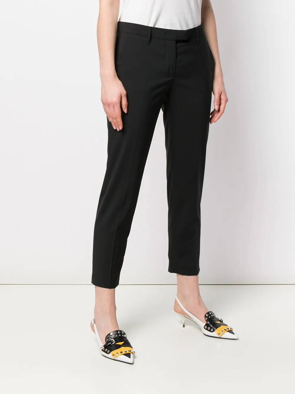 Prada Cropped pantalon Zwart