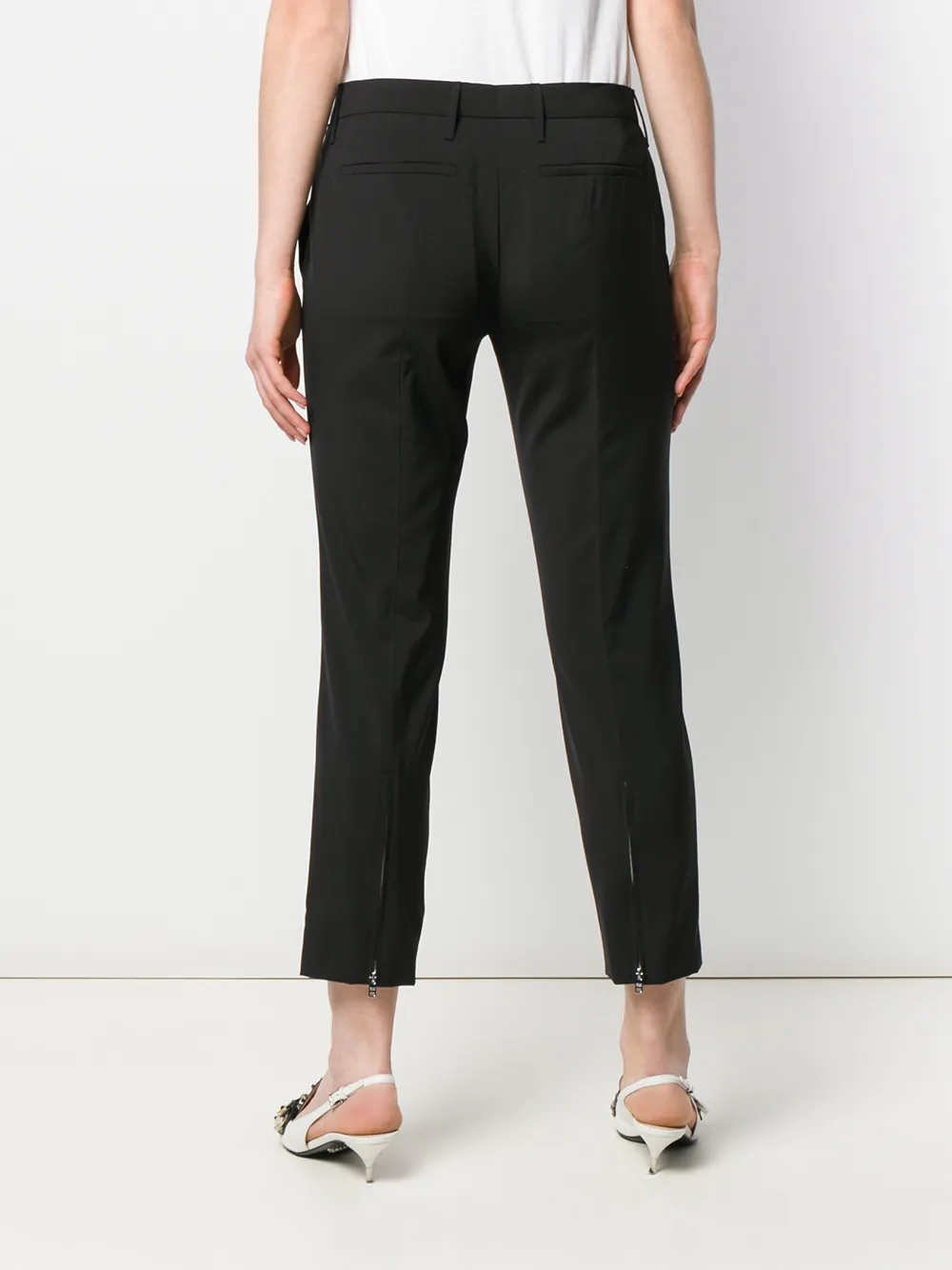 Prada Cropped pantalon Zwart