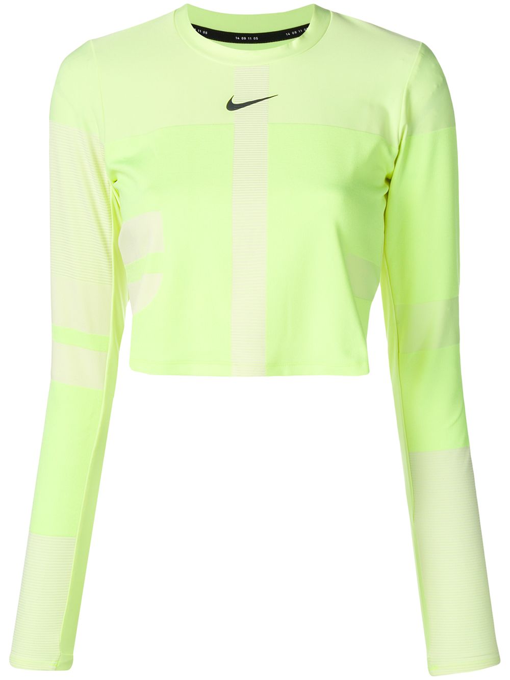 nike neon green crop top